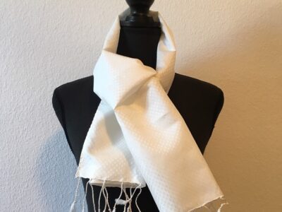 Foulard en soie blanc