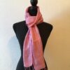 Foulard en soie sauvage rose