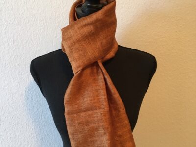 Foulard en soie brun