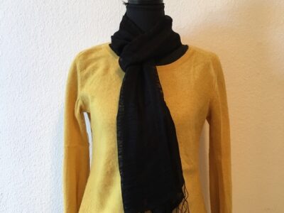 Foulard en soie sauvage noir