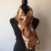 foulard en soie brun