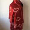 foulard en soie rouge