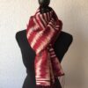 Grand foulard en soie rouge