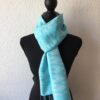 Foulard en soie cyan